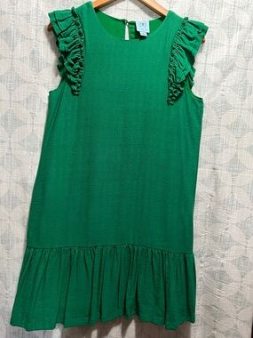CeCe Emerald Green Ruffle Sleeve Women’s Dress